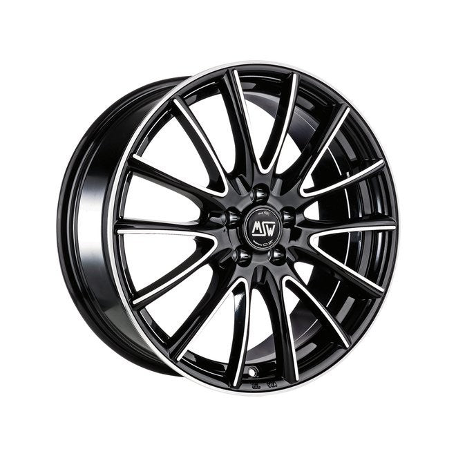 LLANTA MSW 86 6,5x16 4x108 ET 18 NEGRO BRILLANTE PULIDO