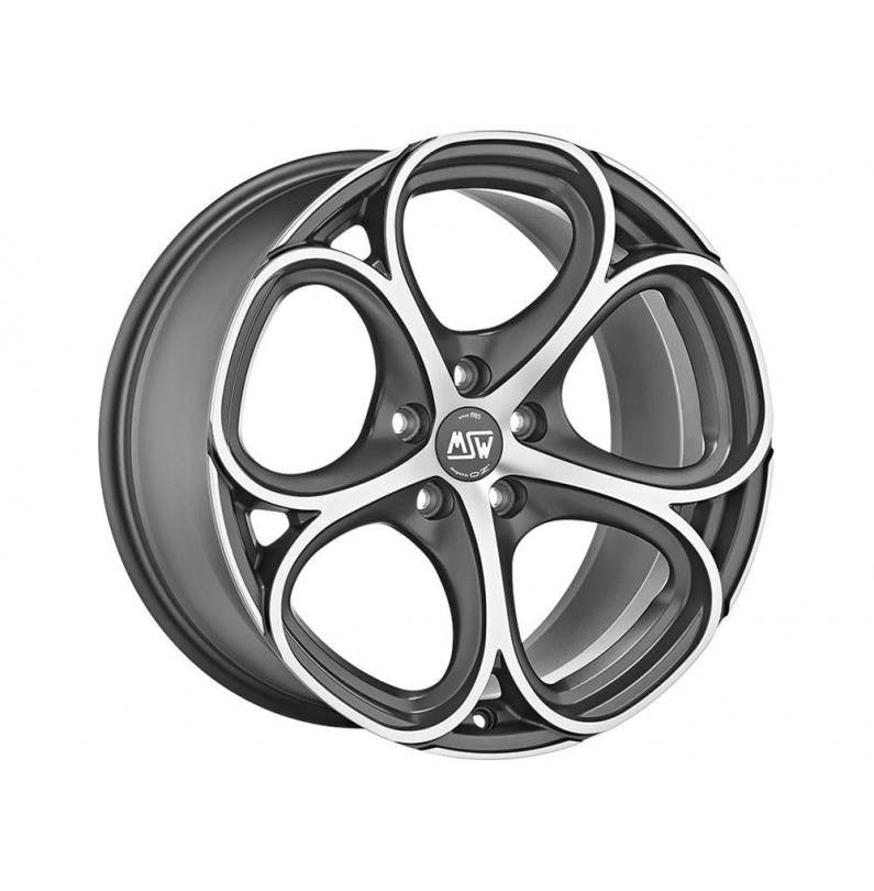 LLANTA MSW 82 8x18 5x114,30 ET 45 PLATA METAL MATE PULIDO (MGMFP)