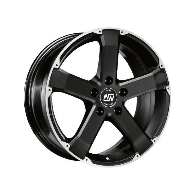 MSW 45 8x17 5x115 ET 42 POLISHED MATTE BLACK WHEEL