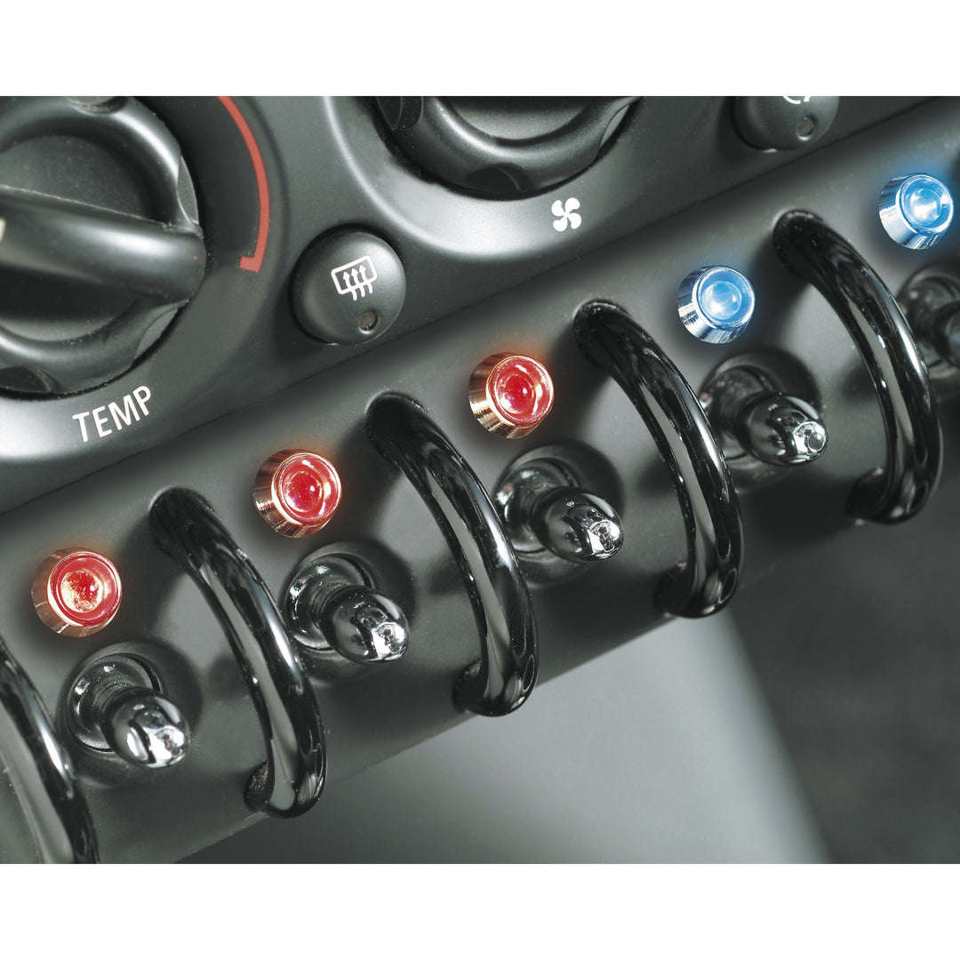 LED-Kontrollleuchten Schwarz Power Grün 1 Stück Durchm. 10 MM