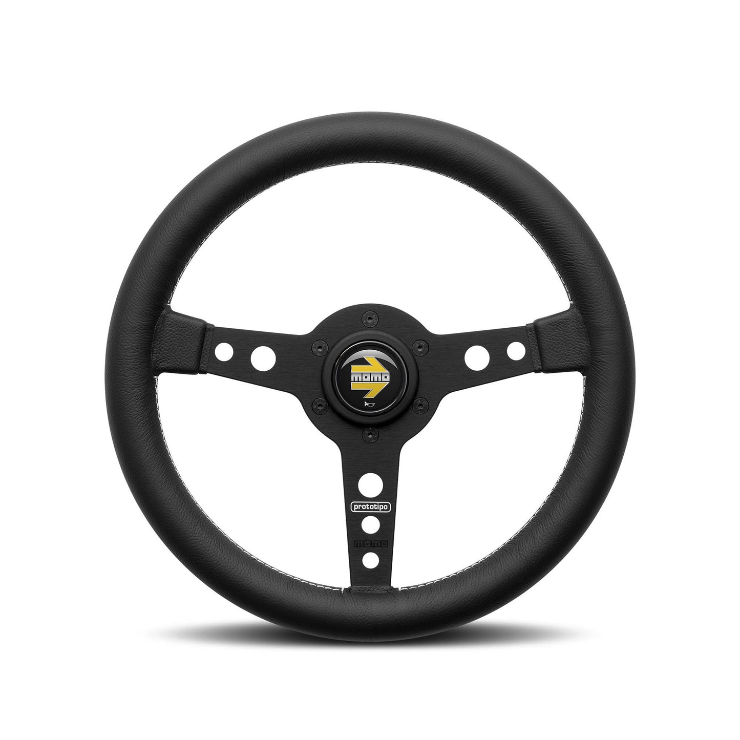 VOLANTE MOMO PROTOTIPO 370 MM RADIO NEGRO
