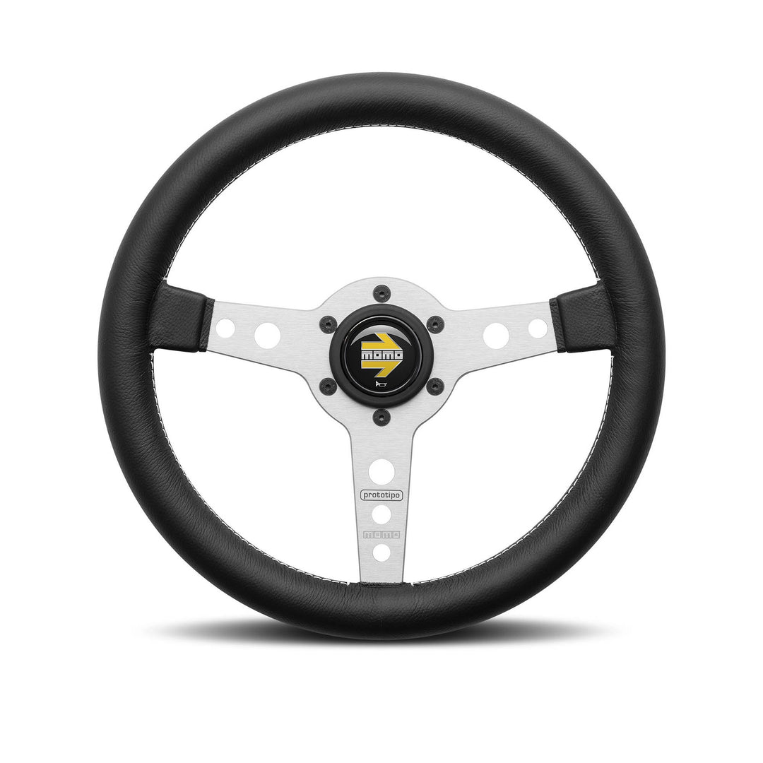 VOLANTE MOMO PROTOTIPO 370 MM RADIO GRIS