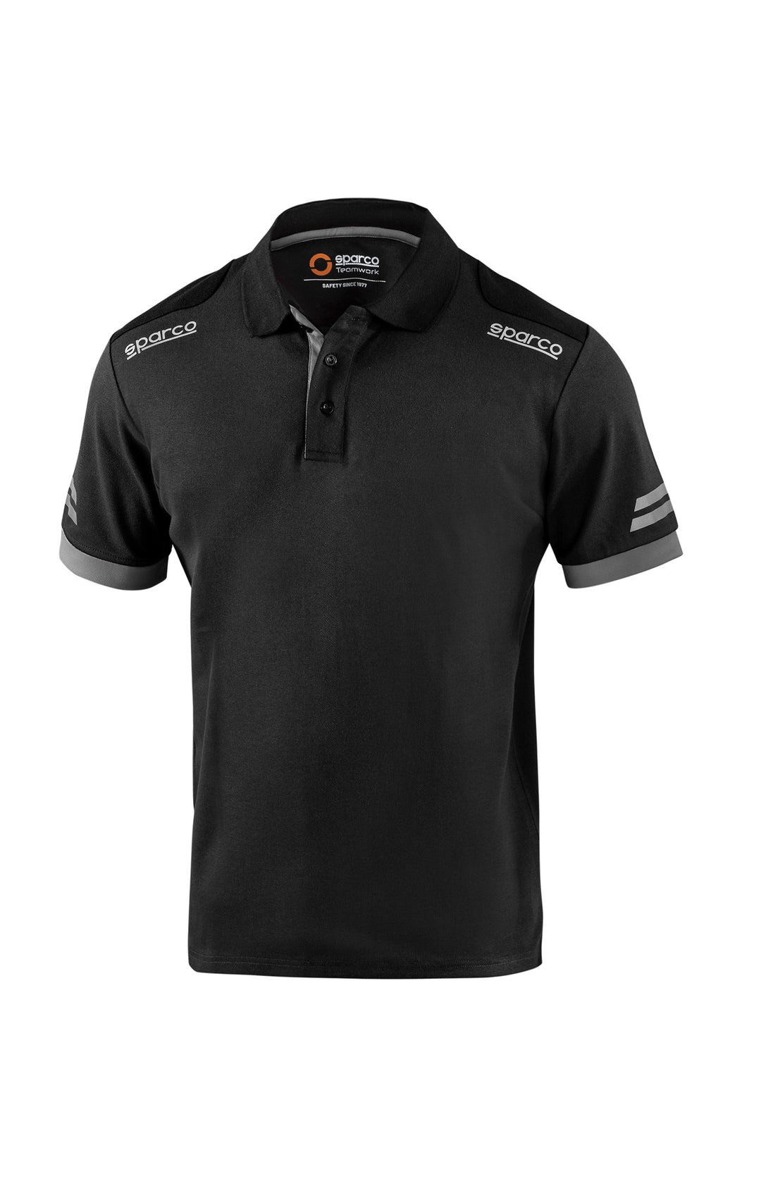 POLO TW TALLA L NEGRO/GRIS