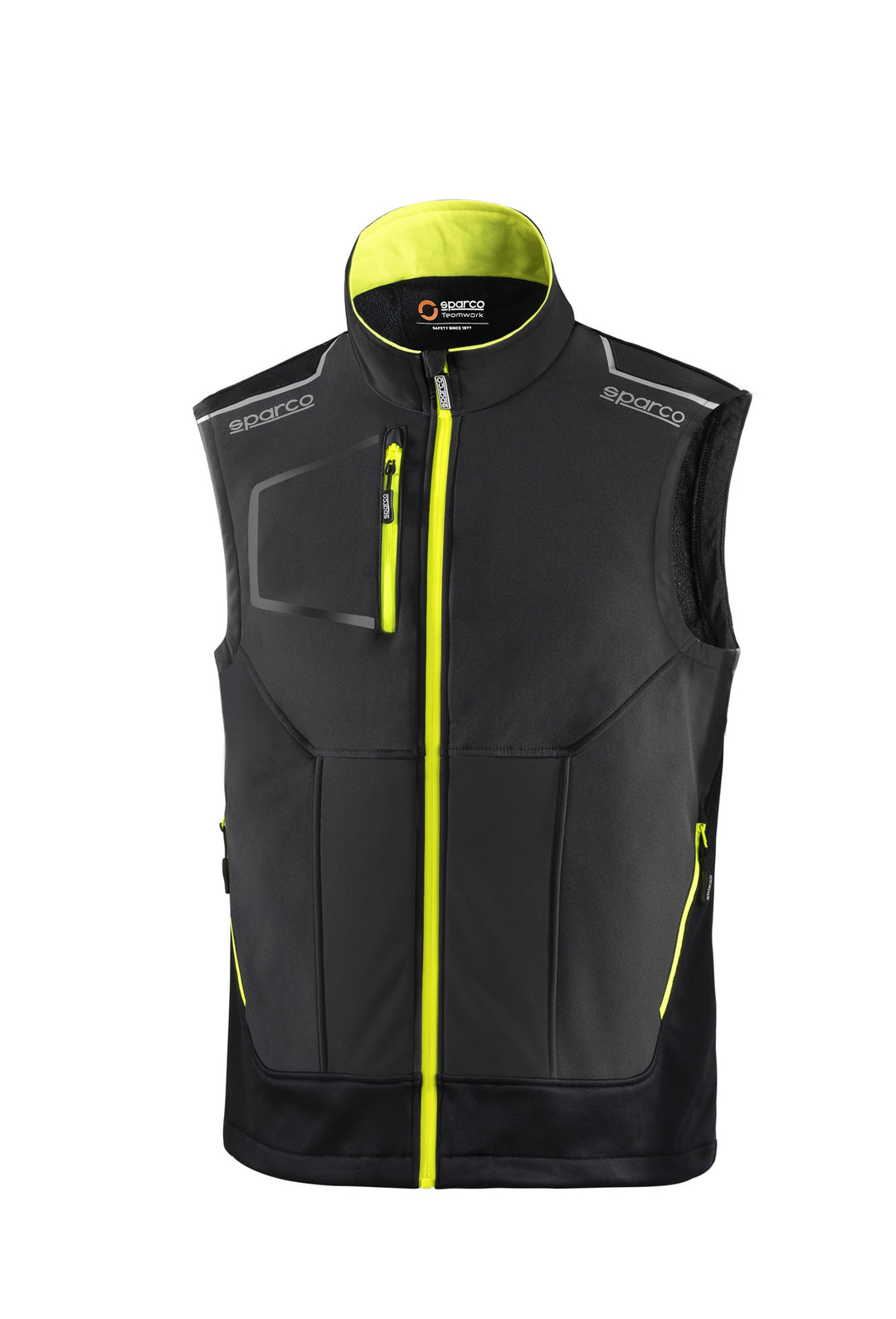 CHALECO TW TALLA XXL GRIS/AMARILLO FLUO
