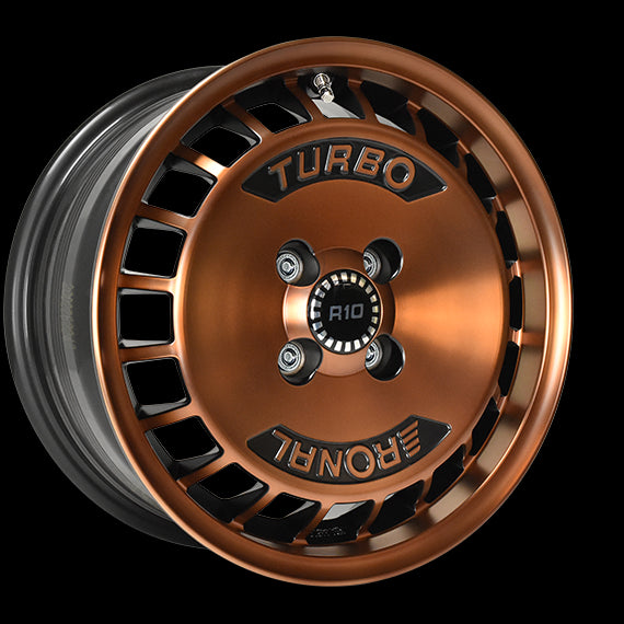 LLANTA RONAL R10 TURBO 7.0X15 ET37 4X100 BRONCE MATE-FRENTE DIAMANTADO
