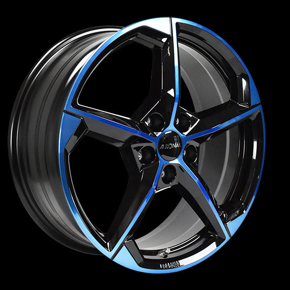 LLANTA RONAL R66 8.5X20 ET35 5X112 JETBLACK-BARNIZ AZUL