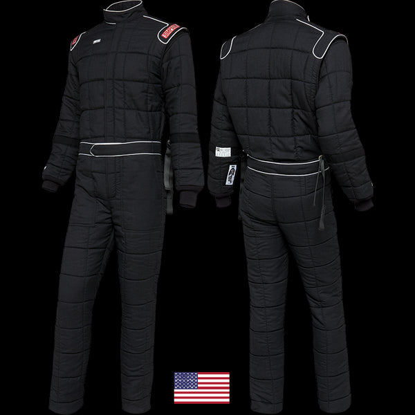 SIMPSON RACING DRAG EINTEILIGER RENNANZUG SFI 15 SCHWARZ GRÖSSE XL