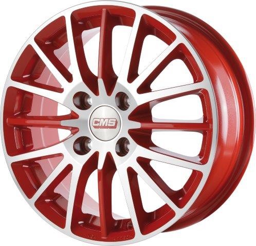 LLANTA CMS 6x14 ET35 4x98 58.1 ROJO DIAMANTE BRILLANTE