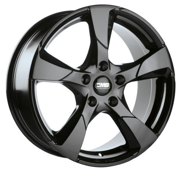 LLANTA CMS 7,5x17 ET35 5x112 66.5 NEGRO BRILLANTE COMPLETO