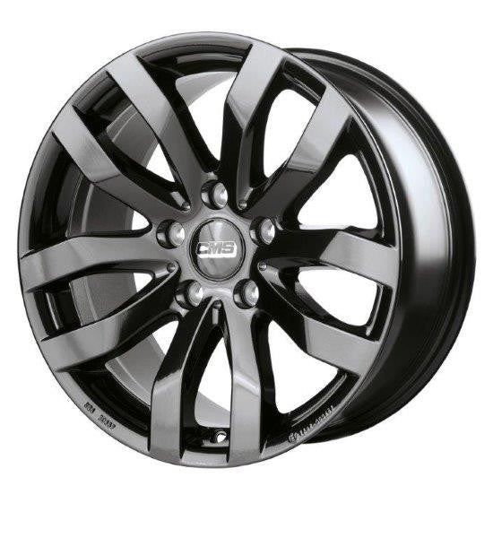 LLANTA CMS 6,5x16 ET39 5x105 56.6 NEGRO BRILLANTE COMPLETO