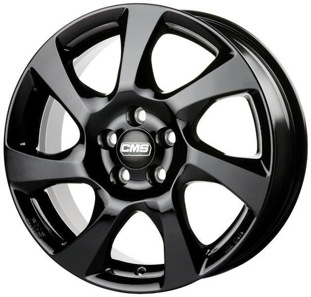 LLANTA CMS 6,5x16 ET39 5x105 56.6 NEGRO BRILLANTE COMPLETO
