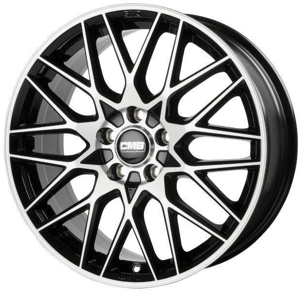 LLANTA CMS 9x20 ET38 5x108 63.4 NEGRO DIAMANTE BRILLANTE