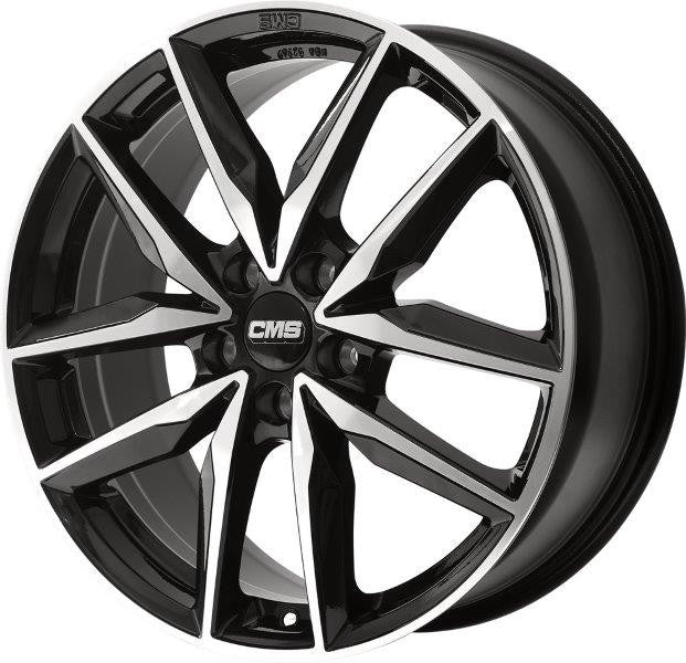 LLANTA CMS 8x20 ET43 5x112 66.5 NEGRO DIAMANTE BRILLANTE