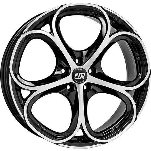 LLANTA OZ RACING MSW 82 9X18 ET34 5X110 NEGRO BRILLANTE FULL POLISHED