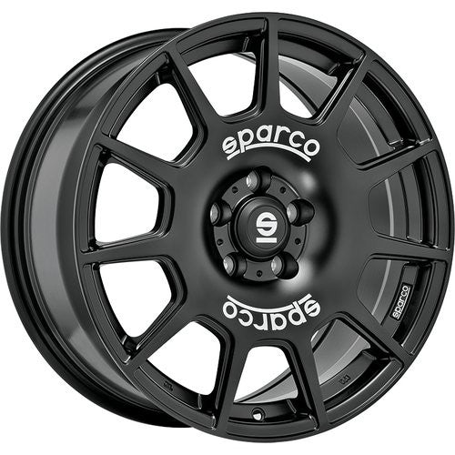 LLANTA OZ RACING SPARCO TERRA 7X15 ET35 4X100 NEGRO MATE WHITE LETTERING