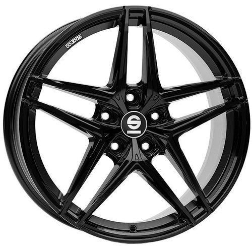 LLANTA OZ RACING SPARCO RECORD 8X18 ET48 5X112 NEGRO BRILLANTE