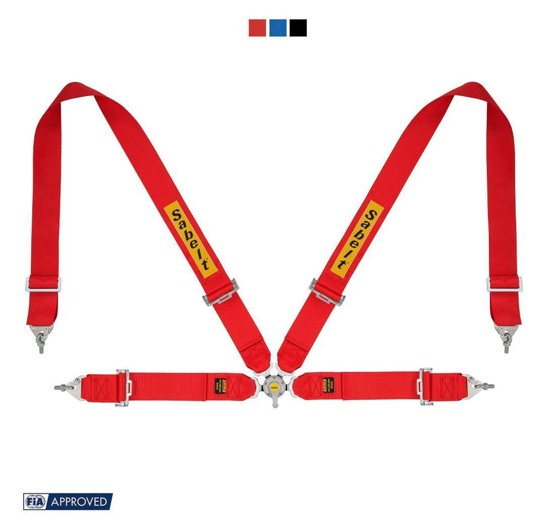 4-Punkt-Gurt, 7,6 cm, Stahl, Kit Car GT/Rally FIA8853-1998, Rot