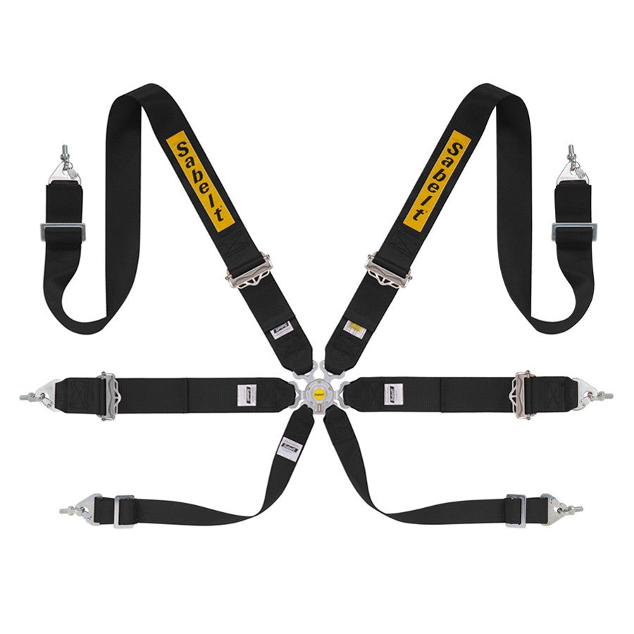 RALLYE-GURT 6-PUNKT-ALUMINIUM 3" FIA8853-2016 SCHWARZ