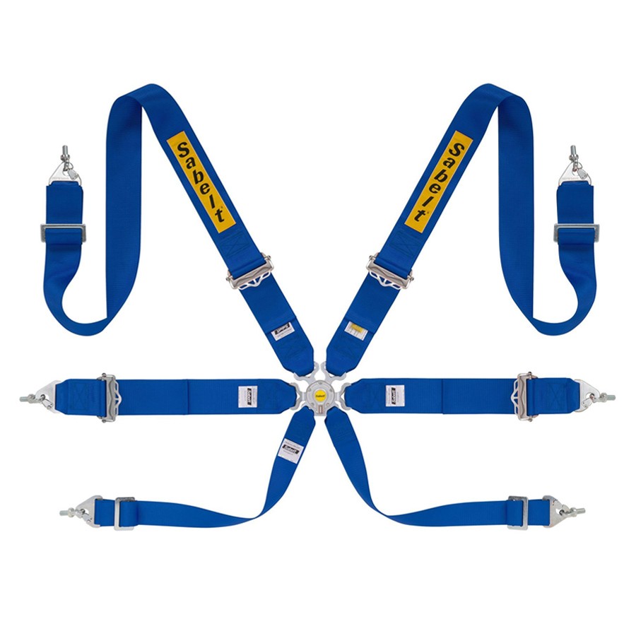 6-PUNKT-ALUMINIUM-RALLYE-GURT 3" FIA8853-2016 BLAU