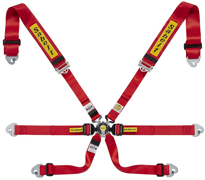 6-PUNKT-GURT 3"+2" TOP RANGE FIA8853-2016 ROT