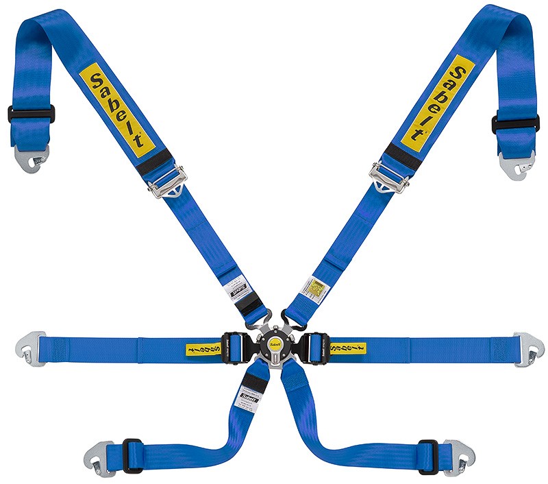 6-PUNKT-GURT 3"+2" TOP RANGE FIA8853-2016 BLAU