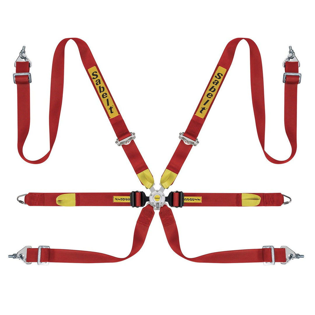 6-PUNKT 2" HIGH-RANGE-GURT FIA8853-2016 ROT