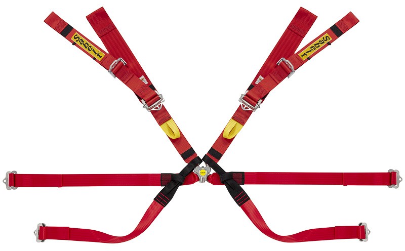 FORMULA 8-PUNKT-GURT 3"+2" TOP RANGE ULTRALIGHT+PULL UP, ROT