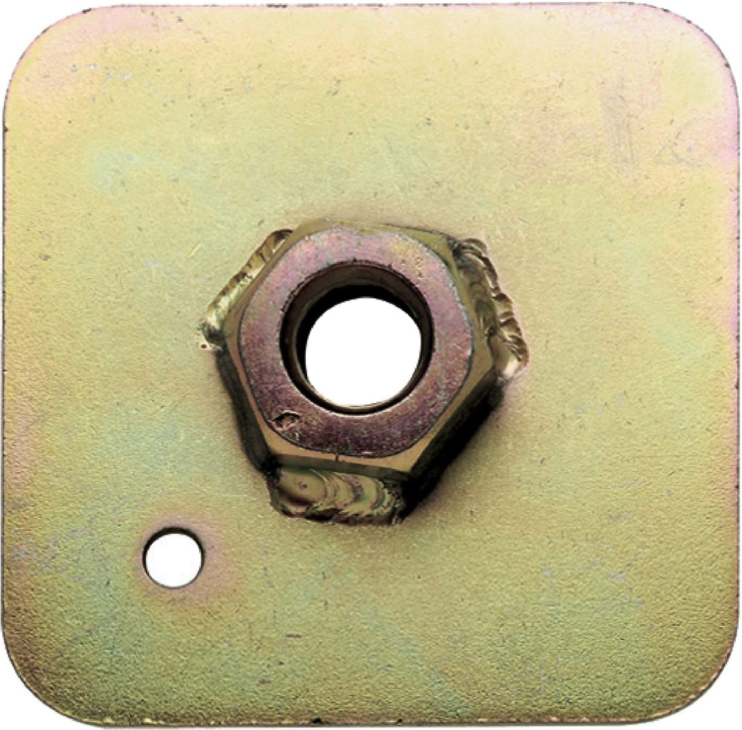 PLACA POSTERIOR 65MMX65MM X3MM 7/16" UNF, TUERCA SOLDADA CON ROSCA 40MM