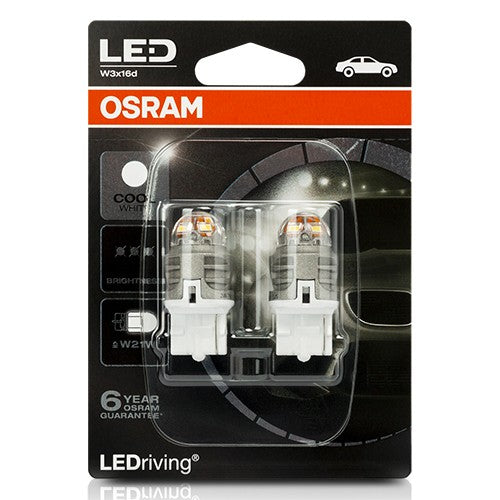 W21W (T20 SC) LED DRIVING 3w COOL WHITE 6000K W3x16d