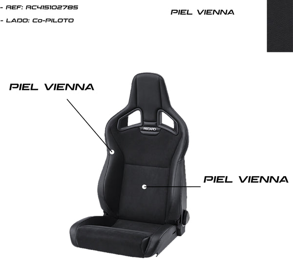 ASIENTO RECARO CROSS SPORTSTER CS AIRBAG CALEFACCION PIEL VIENNA NEGRO COPILOTO
