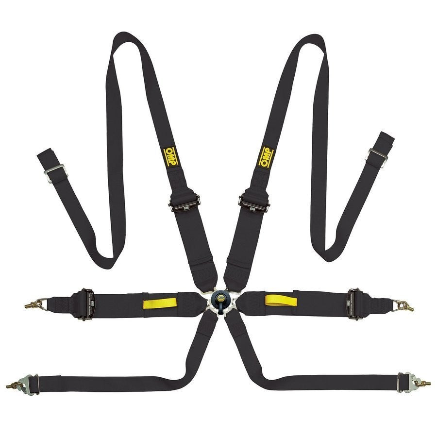 ARNES OMP 6 PUNTOS TECNICA 3"+2" FIA 8853-2016 - PULL UP NEGRO