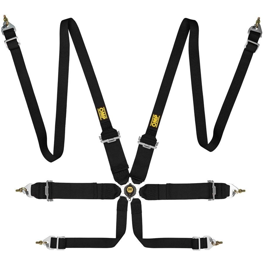 ARNES OMP 6 PUNTOS FIRST 3+2" PULL UP FIA 8853-2016 NEGRO