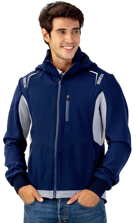 CHAQUETA SPARCO SOFT SHELL AZUL MARINO TALLA XS