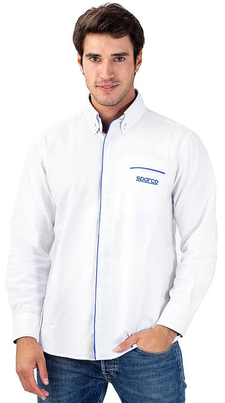 SPARCO WEISSES LANGARMSHIRT GRÖSSE XL