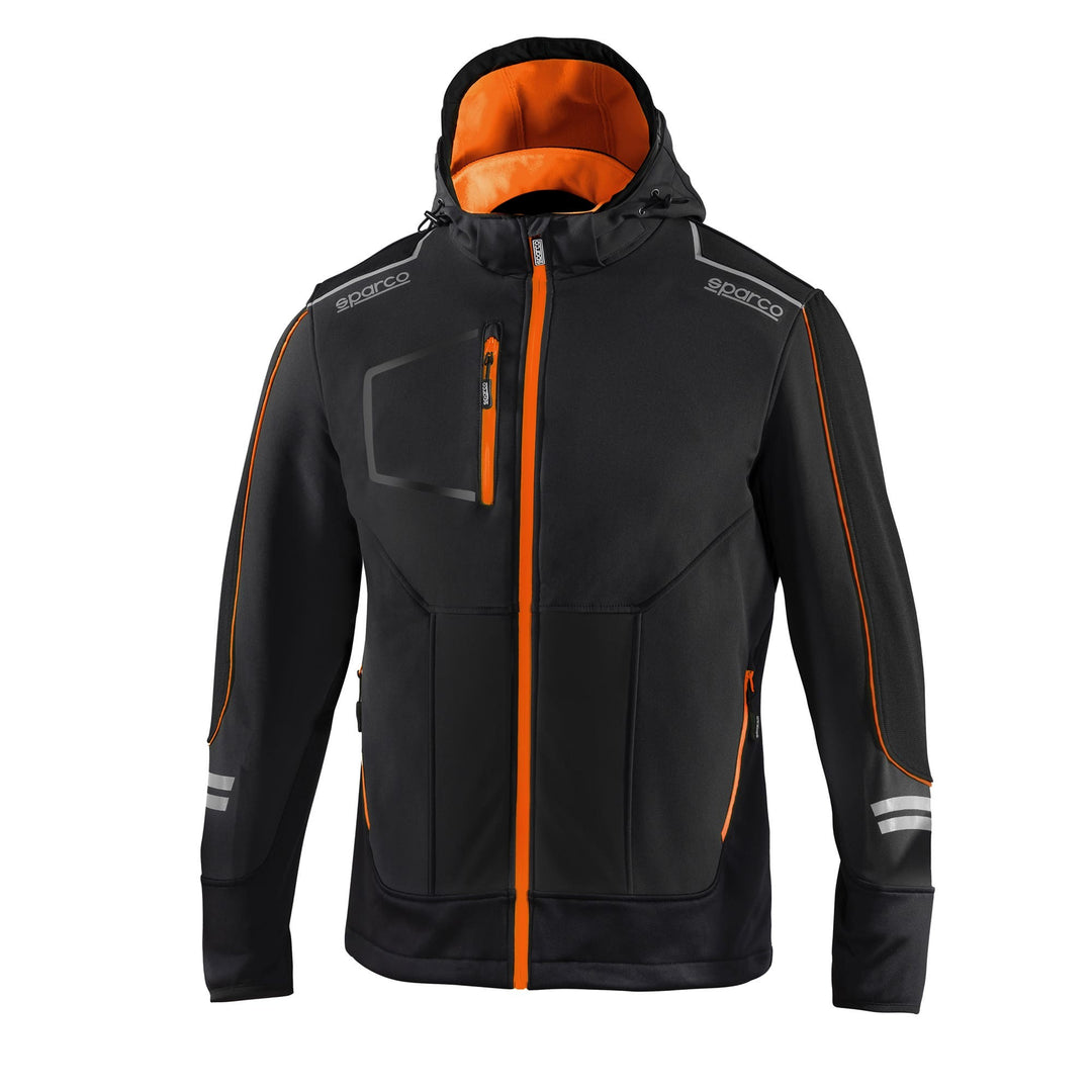 CHAQUETA SPARCO TECH SOFT-SHELL TALLA M NEGRA/NARANJA
