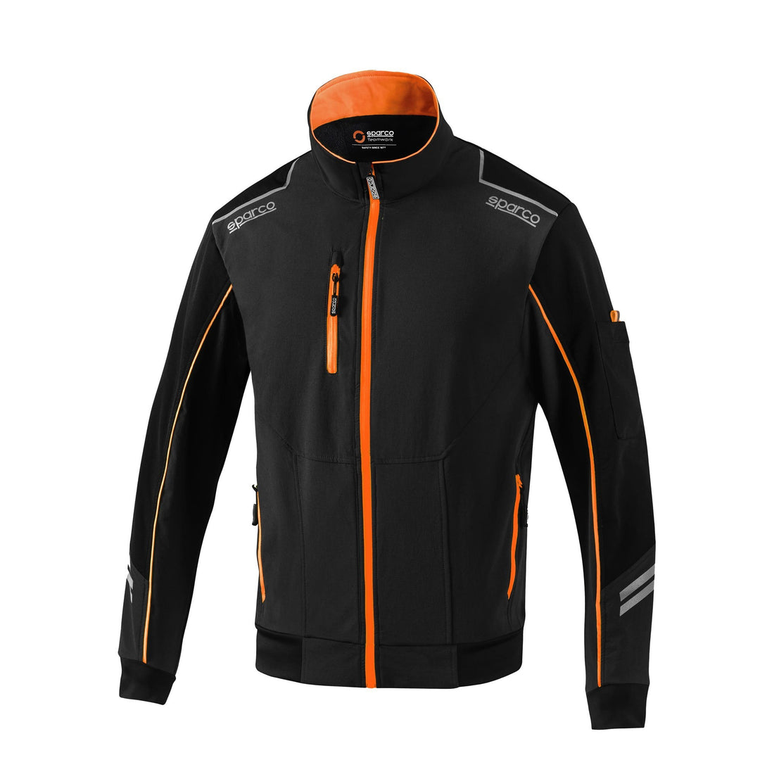 CHAQUETA SPARCO LIGHT-SHELL TECH TALLA XS NEGRO/NARANJA