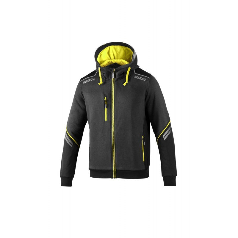 SPARCO ZIP-UP SWEATSHIRT GRÖSSE XS GRAU/GELB