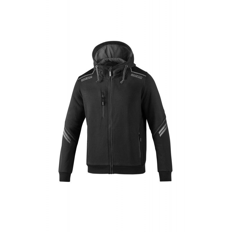 SPARCO ZIP-UP SWEATSHIRT GRÖSSE XS SCHWARZ/GRAU