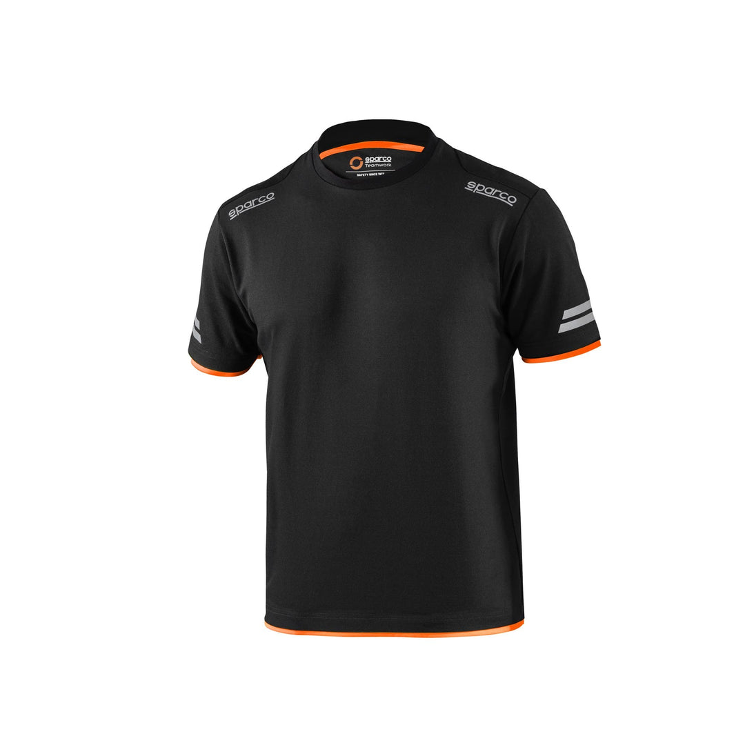 CAMISETA SPARCO TECH TALLA XXL NEGRO/NARANJA