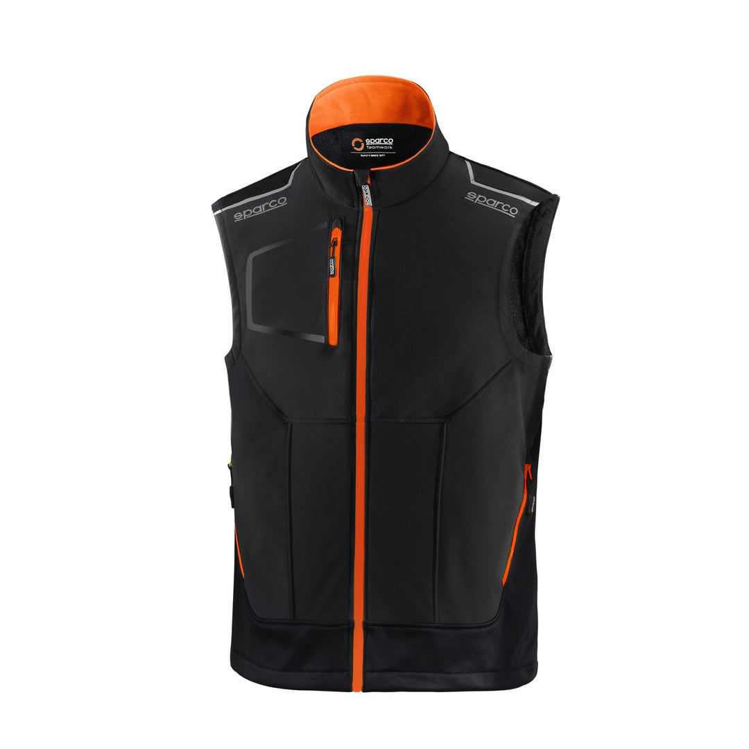CHALECO SPARCO TECH TALLA S NEGRO/NARANJA