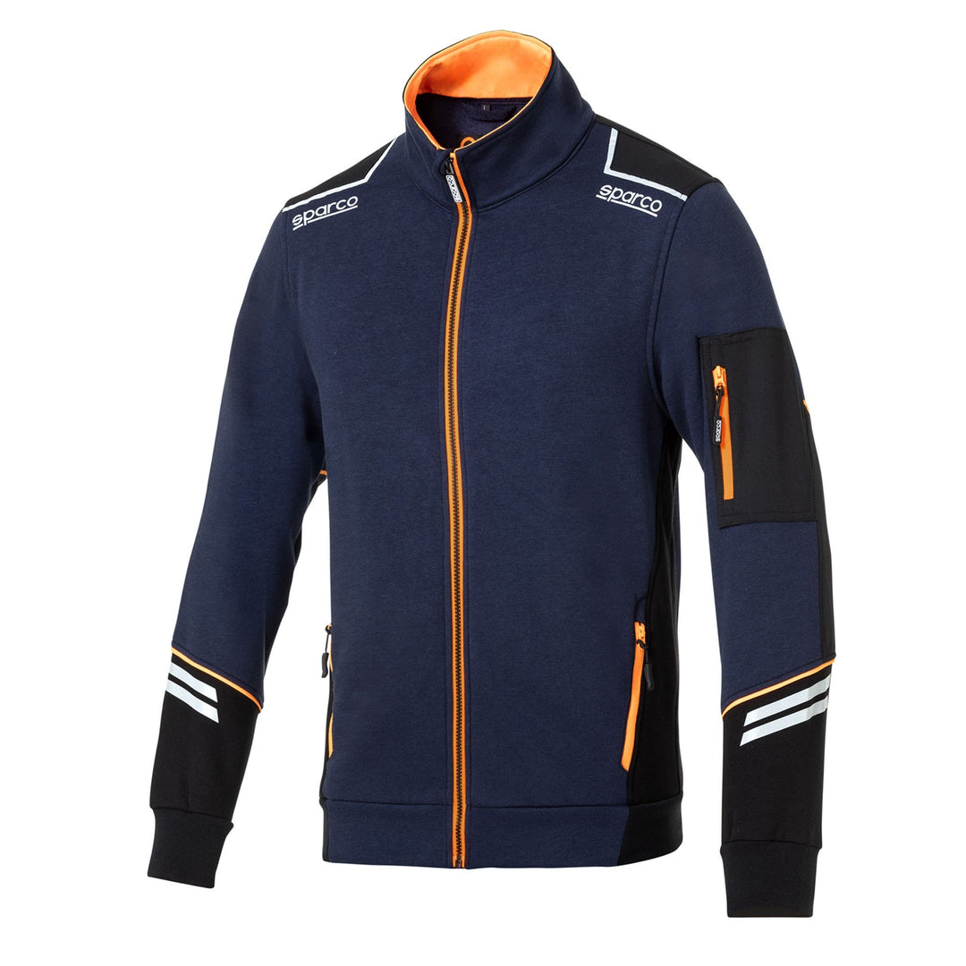 SPARCO TECH ZIP JACKET SIZE XL NAVY/ORANGE