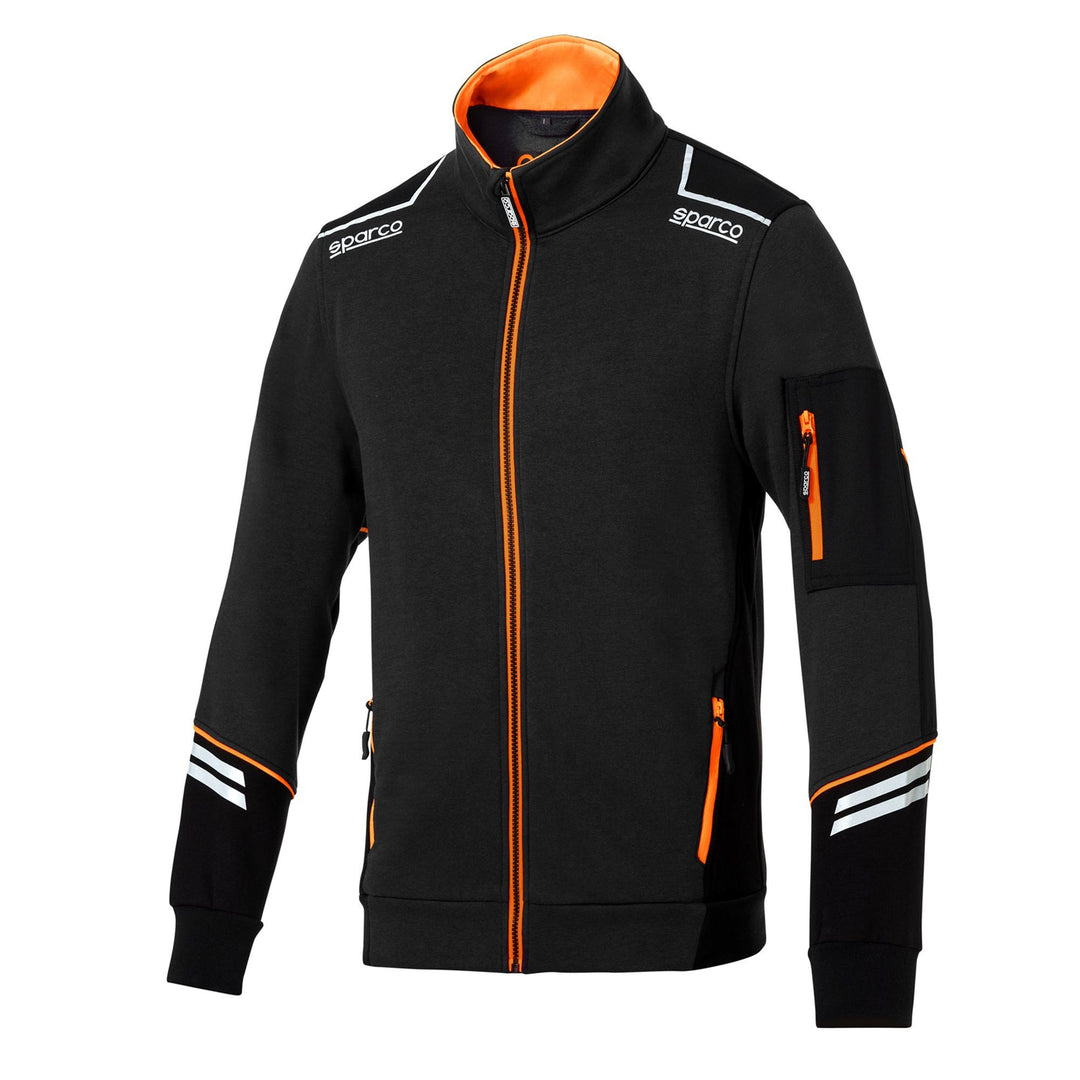 SPARCO TECH ZIP JACKET SIZE XS BLACK/ORANGE