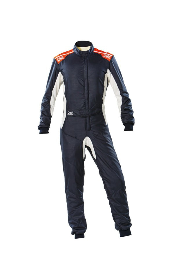 TRAJE DE CARRERAS ONE-S FIA 8856-2018 AZUL MARINO / NARANJA FLUO TALLA 56