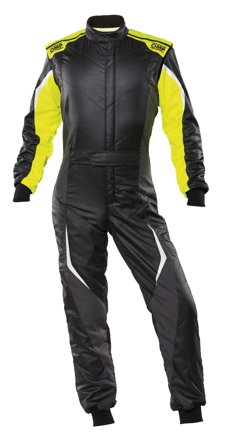 TRAJE DE CARRERAS TECNICA EVO FIA 8856-2018 NEGRO / AMARILLO FLUO TALLA 56