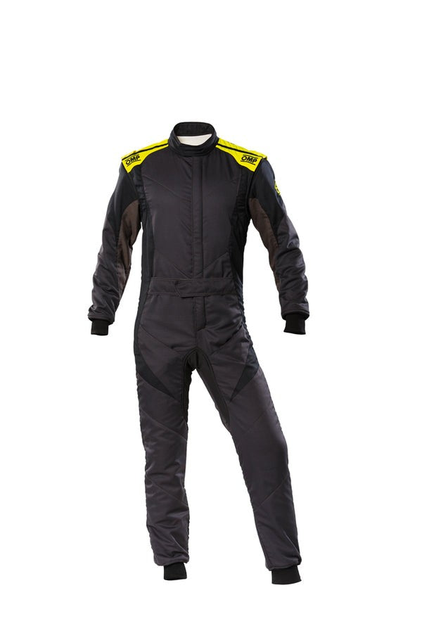 TRAJE DE CARRERAS FIRST EVO FIA 8856-2018 ANTRACITA / AMARILLO FLUO TALLA 62