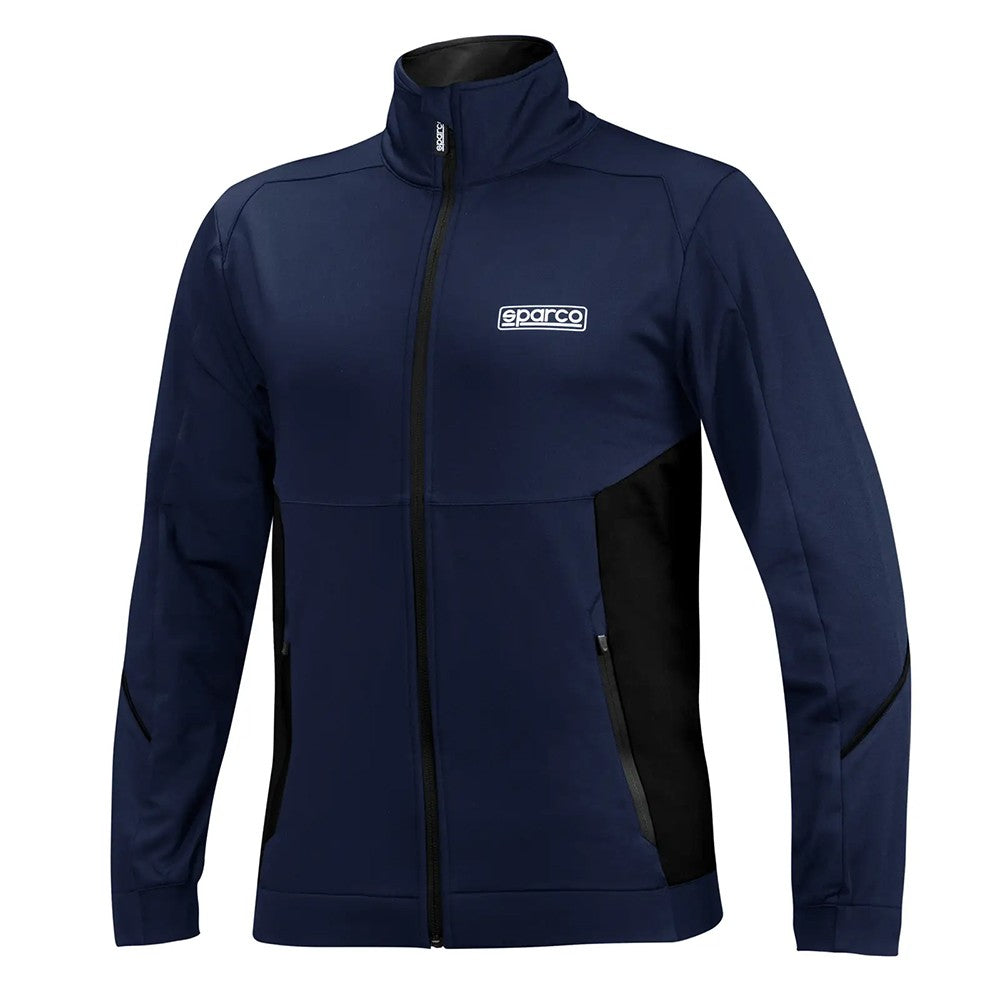 SUDADERA CREMALLERA COMPLETA TALLA S AZUL/NEGRO