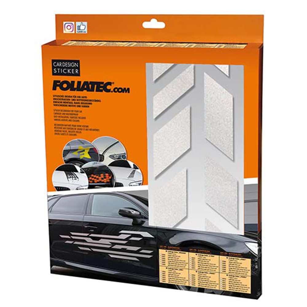 PEGATINA PARA COCHE DISEÑO SOMBRAS PLATA