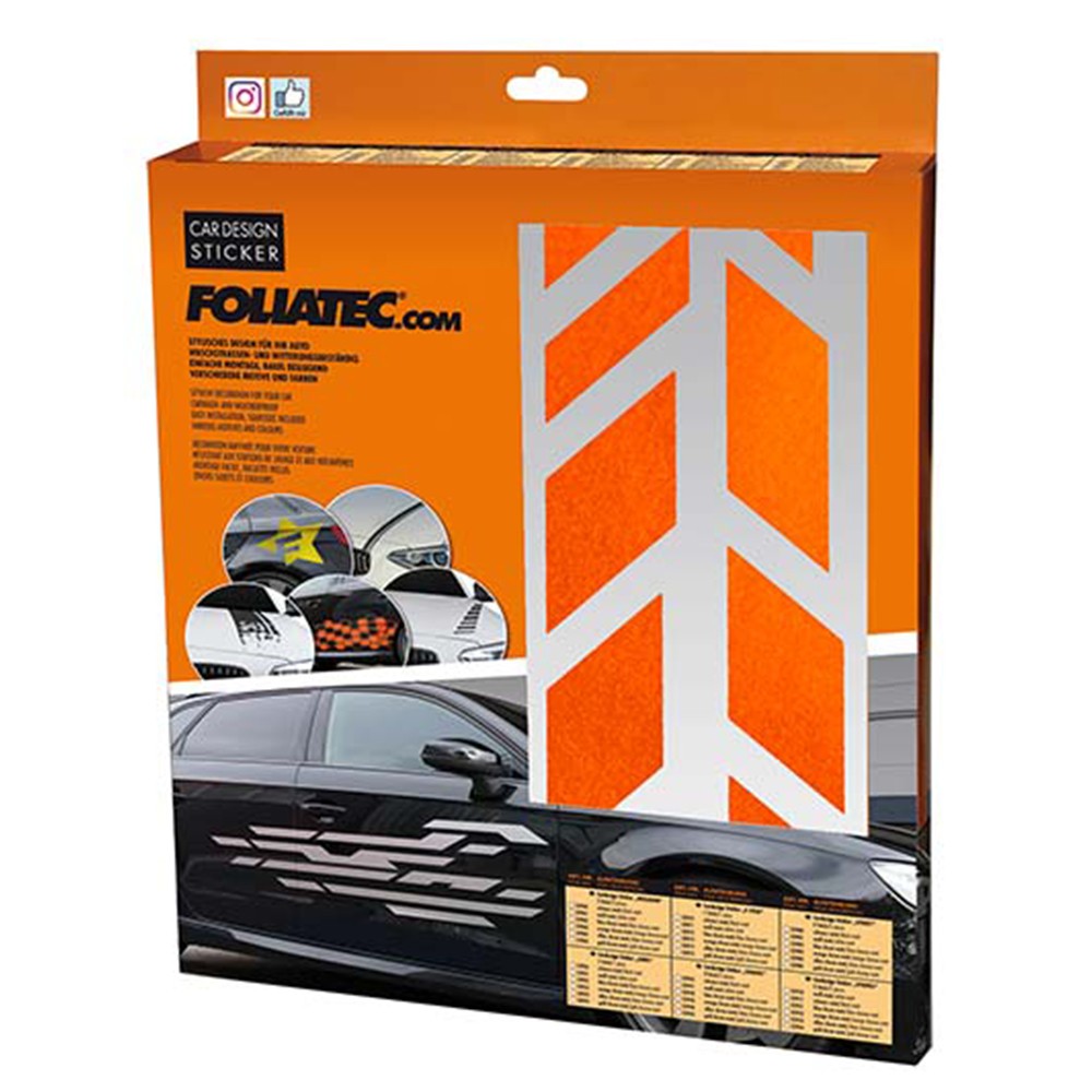 PEGATINA PARA COCHE DISEÑO SOMBRAS NARANJA