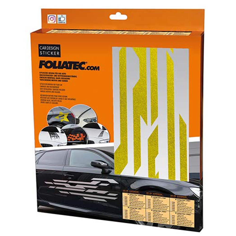PEGATINA PARA COCHE DISEÑO STREET DORADO