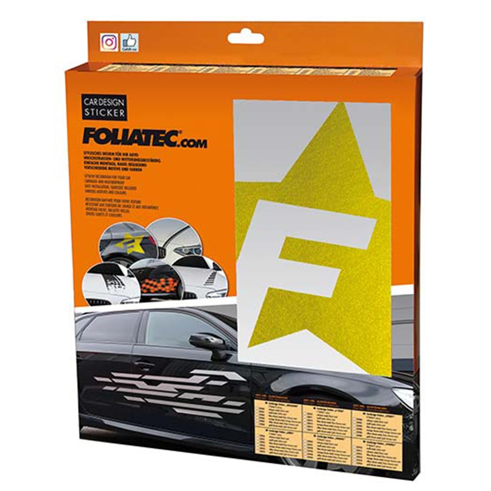 PEGATINA PARA COCHE DISEÑO F-STAR DORADO